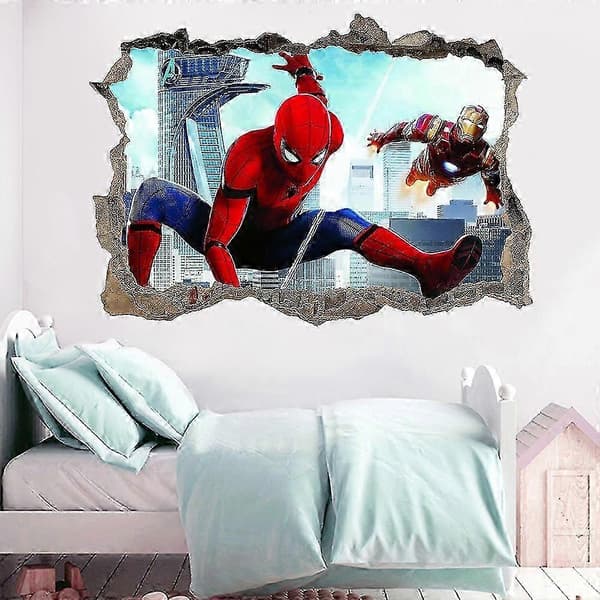 3D Hämähäkkimies Rautamies Seinätarra Marvel Avengers Tausta (FMY)