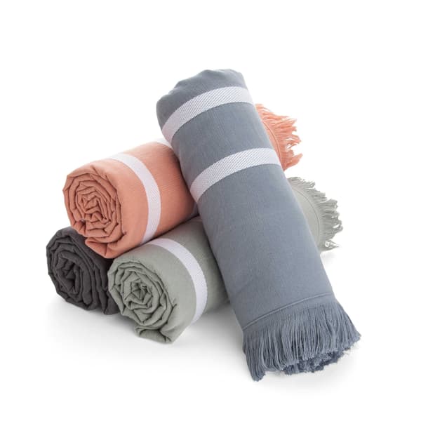 Walra Fouta Hammam Håndklæde Solrige Striber 100x180cm Terra 0.38
