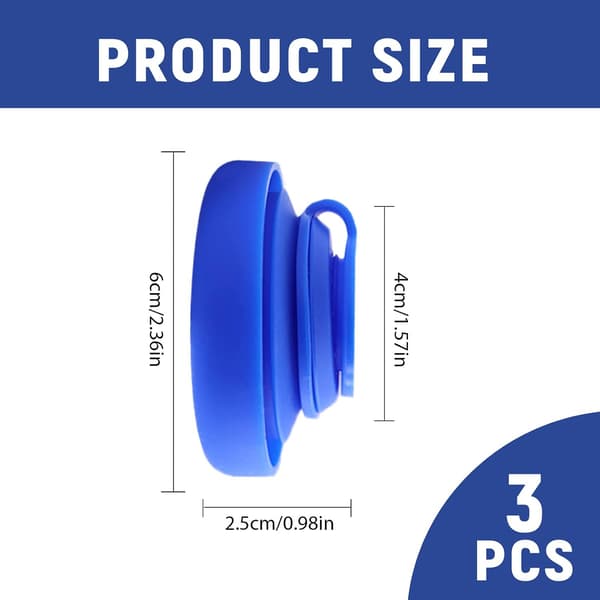 3-pack 14,7 liters vattenflaskeproppar, silikonersättningslock