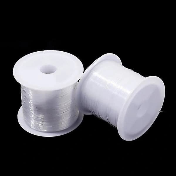 Large roll of transparent elastic thread for jewelry making 100 m transparent 0.6 mm