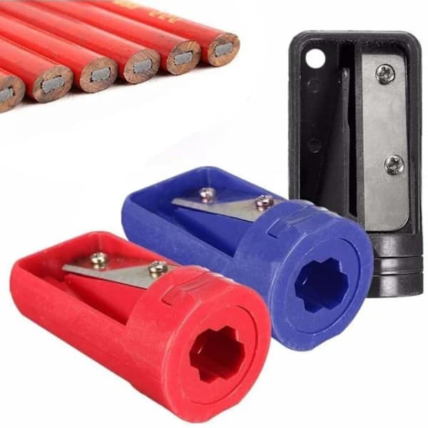 /EA/10 st (Röd) Carpenter/Woodworker Pencil Sharpener Carpenter Pencil Cutter Razor Thin Sharpening Tool Woodworking Hand Tool