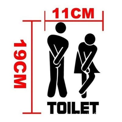 DIY Irrotettava Mies Nainen WC Kylpyhuone WC-kyltti, OYEFLY