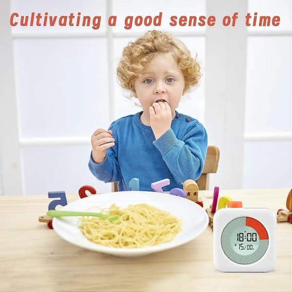 Visuell Timer Digital, 60-minutters 3-i-1 Nedtelling Rotasjons Timer for Barn og Voksne, LCD-Skjerm Pomodoro Tidsstyring