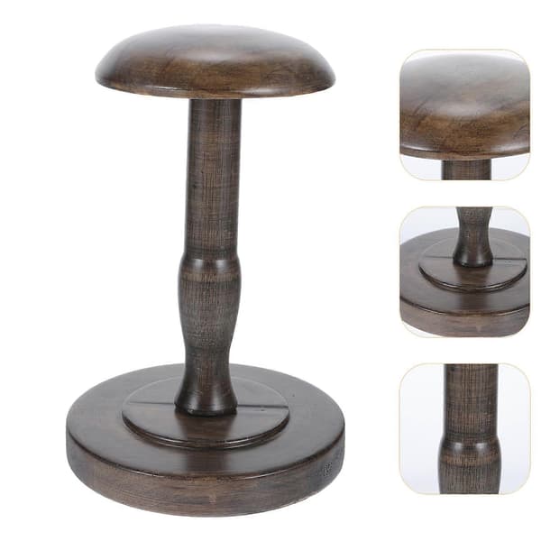 Træ Hat Display Stand Skrivebord Parykholder Opbevaringsdisplay Stand til Butik