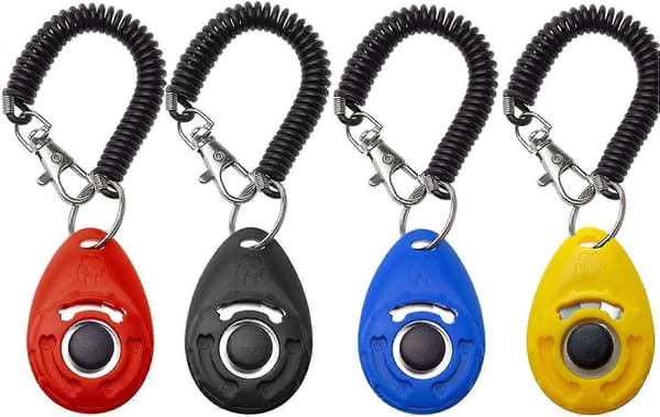 Clicker til hundetræning, 4 farver, holdbar og let
