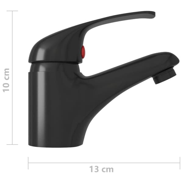 Washbasin mixer black 13x10 cm