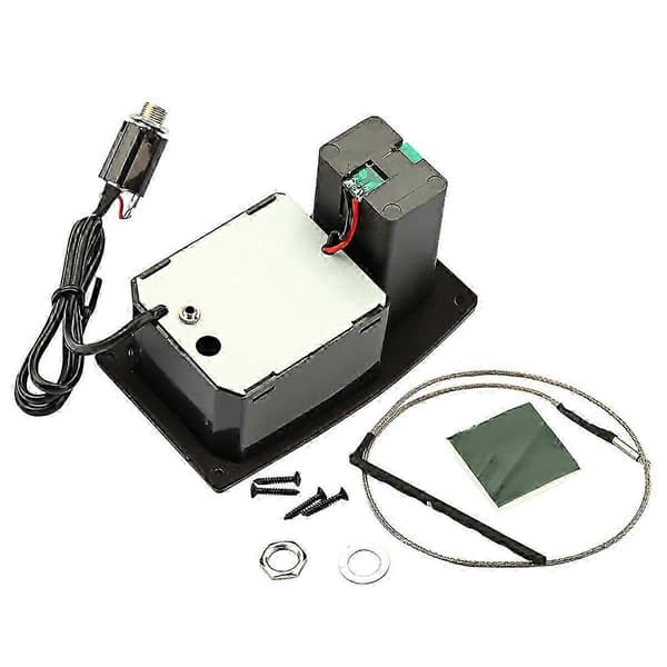 Gitar Pickup Tonekontroller Eq Equalizer Tuner Piezo Pickup Akustisk Gitar Forhåndskoblet Forforsterker Gitardeler Tilbehør 27.5*26*3.5cm 27.5*26*3.5cm