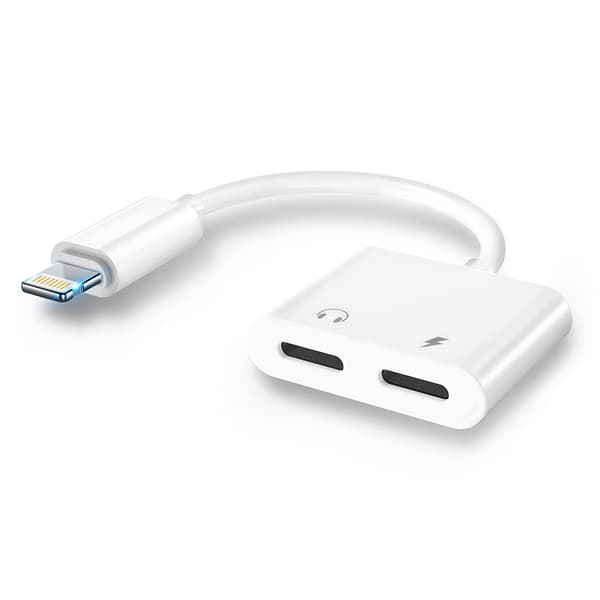Til iPhone Oplader Audio Adapter Oplader Hovedtelefonkabel Konverter