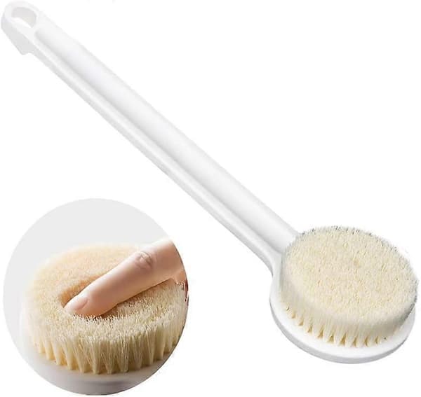 Body Brush Dry Brushing Bath Brush with Long Handle and Soft Bristles Back Scrubber Exfoliating Massage Improves Blood Circulation