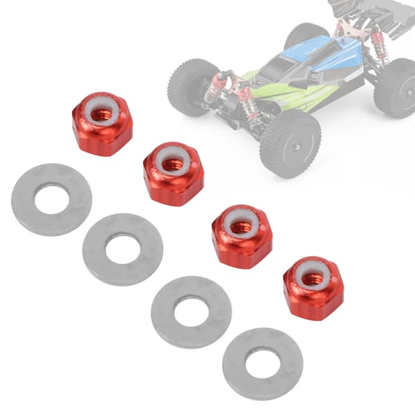 Hjul Hex Låsemutter Passer til wltoys 1/14 144001 RC Bil Oppgradering Tilbehør Rød A949-49R