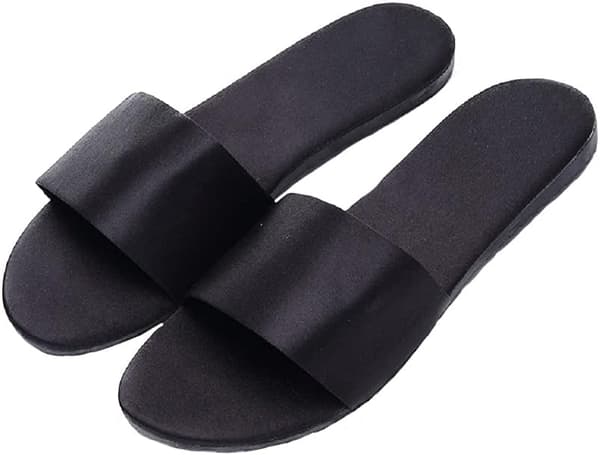 Damesko Sommer Satin Casual Mode Indendørs Åndbare Flade Sandaler Hjemmesko