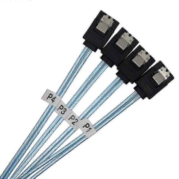 SAS-kabel SATA-kabel Høy Hastighet 6 Gbps 4 Porter/sett Høy Kvalitet For Server 0,5 Meter