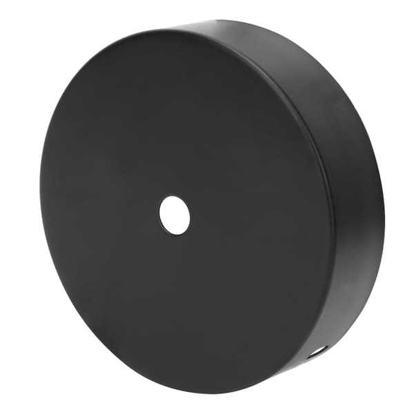 Aluminium Rund Form Loftlampe Lampefod Pæreholder DIY Lystilbehør Sort