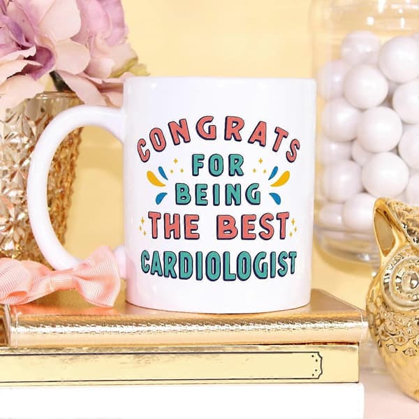 Cardiologist Mug Congratulations for being the best Funny gift for colleagues Ceramic 33 cl mug