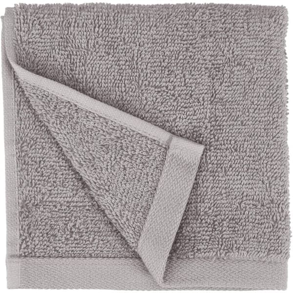 (30 × 30 × 0,1 cm) Harmaa erä, jossa 12 pientä puuvillapyyhettä, pesukinnas, 30 x 30 cm