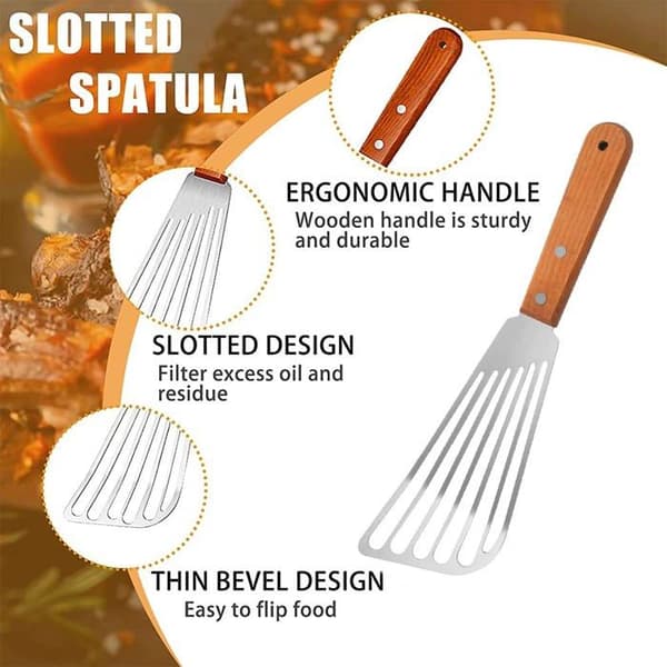Fiskspatel i rostfritt stål - Ergonomiskt handtag - Kök/Fiskfilé