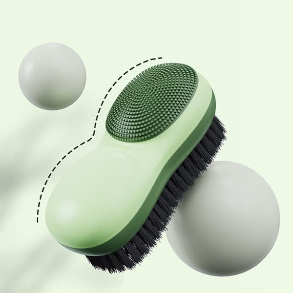 Double-Sided Laundry Brush Easy Handheld Soft Shoe Scrub Brush For Home Bathroom White White
