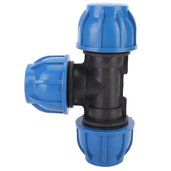 PE Plastic Water Pipe Fitting Accessories 32mm T-connector for Pipe Connection