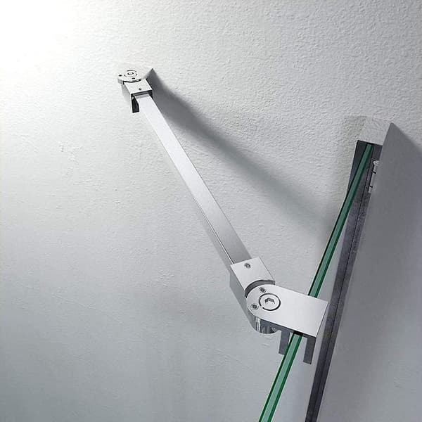 40 cm rustfrit stål brusedør fast panel væg til glas støttestang til 6 mm 8 mm 10 mm tykt glas A175