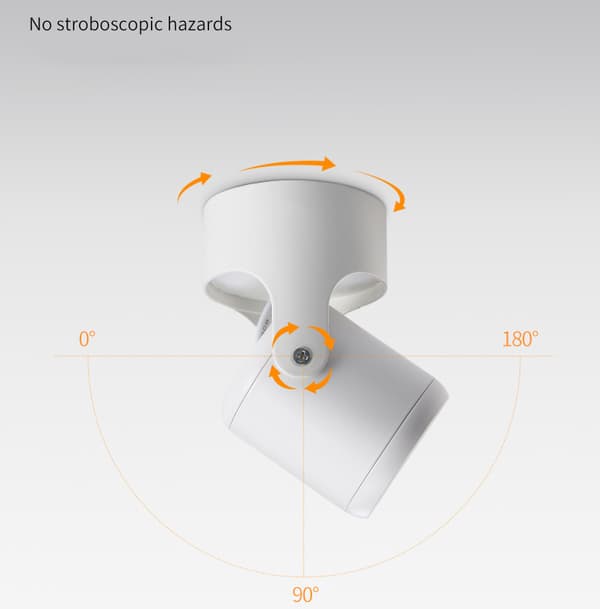 White indoor spotlight, white LED ceiling spotlight adjustable ceiling spotlight (warm white light)