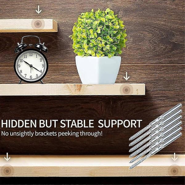 Floating Shelf Support Bracket, Hidden Brackets for Floating Wood Shelves - Blind Shelf Supports - Good Support As Shown As Shown