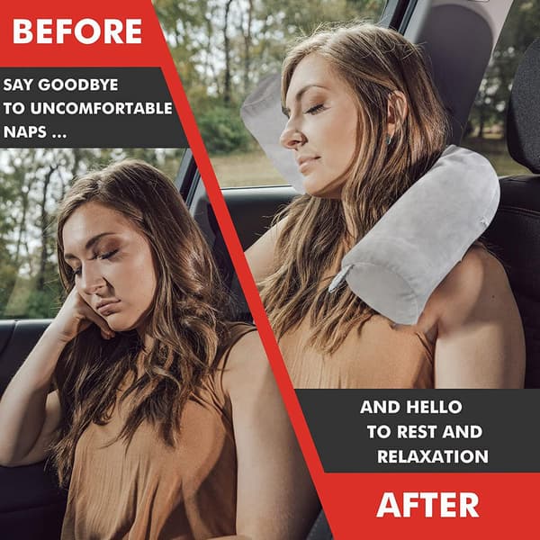 Travel Pillow, Memory Foam Neck Pillow, Can Be Shaped Arbitrarily for Side Sleeping, Neck Pillow for Airplane, Car, Train