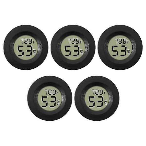 5-pack Hygrometer Thermometer Digital LCD Display Humidity Meter for Humidifier Dehumidifier
