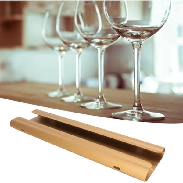 Kitchen Storage Accessories, Upside Down Wine Glass Rack, Utensil Holder, Home Kitchen Cabinet, Bar Decor, Bronze.