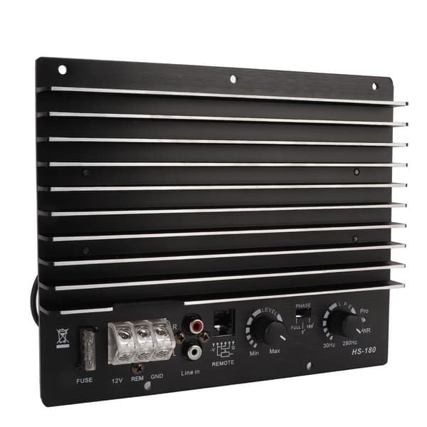 Black 12V Car Amplifier 1000W Car Audio Subwoofer Power Amplifier with Multiple Protections for Car