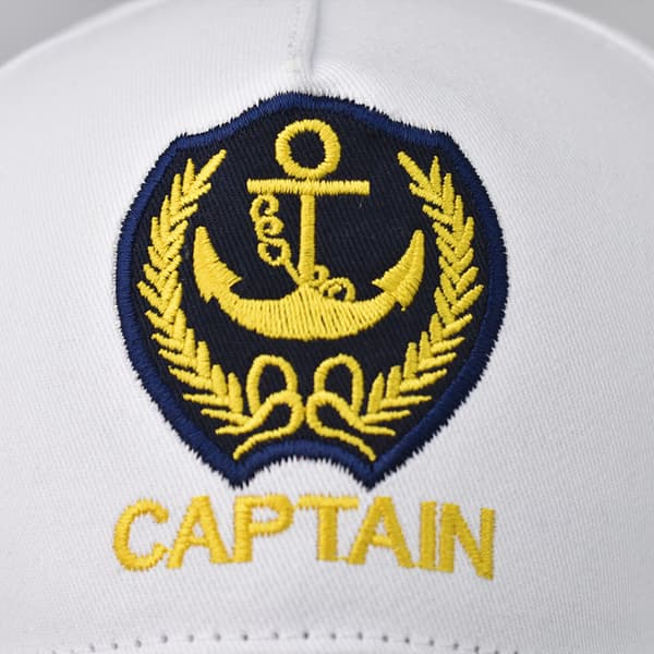 Navy Blue Baseball Cap White Baseball Cap Four Seasons Universal Retro Captain Navy Label