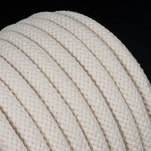 Multifunctional Braided Rope - Clothesline - Cotton and Polyester - 10 Meters - 8 mm - White