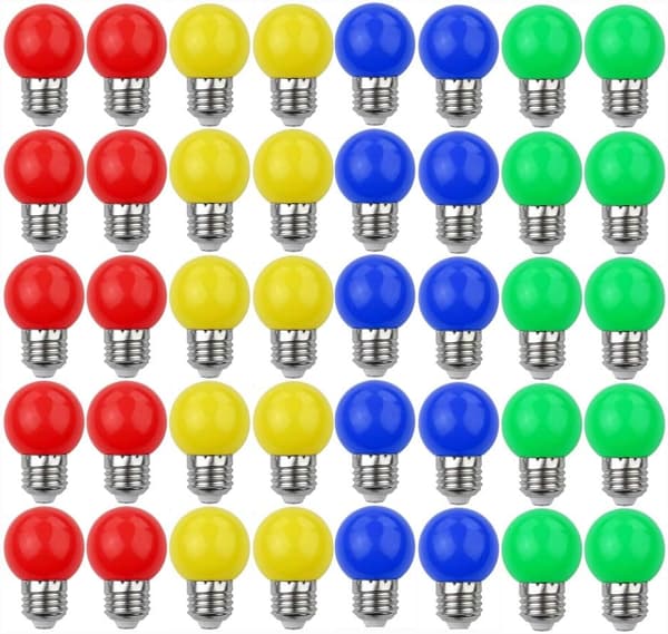 Fargede LED-lamper E27 3W=30W Dekorativt og designlys 240 Lumen