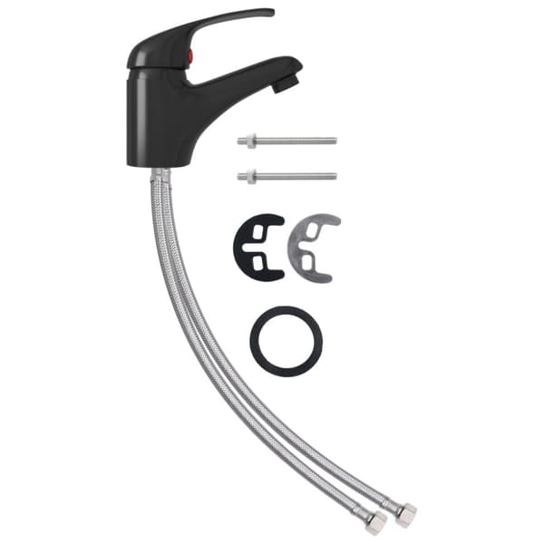Washbasin mixer black 13x10 cm