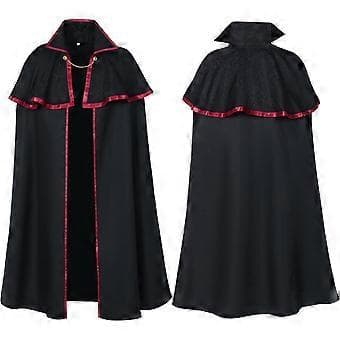 Middelalderkappe Halloween Kappe Lang Kappe Vampyrkappe Halloween Kostumer Kappe til Hekse Cosplay Karnevaler