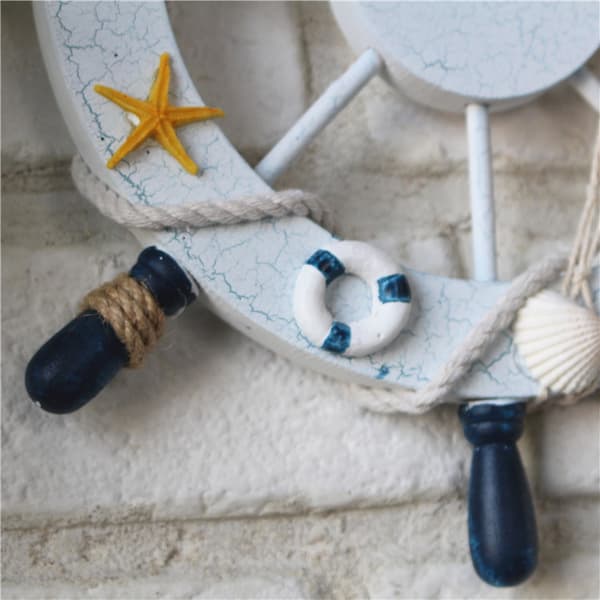 28 CM Træ Nautisk Båd Hjul Træ Strand Styring Båd Wa
