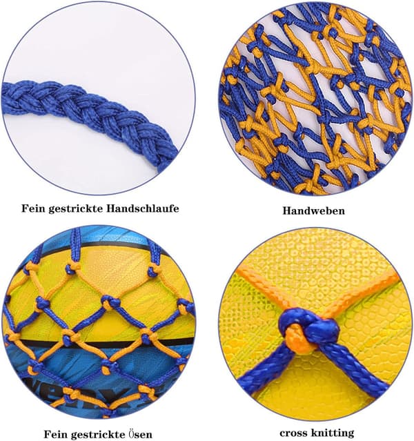 Basketball Net Bag - Nylon Mesh Bag - Portable Football Net Bag for