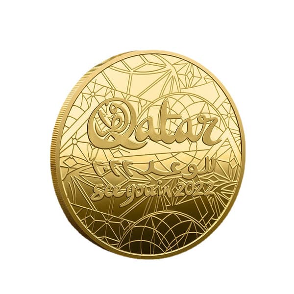 6 metallminnemedaljer Qatar 2022 VM-minnemynt (gull+sølv)
