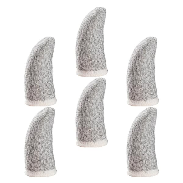 Fingerbeskyttelsesmuffer og svedabsorberende funktion med elastisk design, 6 stk. hvide af sølvfiber til mobilspil, præcis touchscreen-spil
