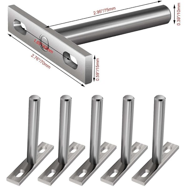 Metal Bracket for Floating Shelf, 3 Inch Concealed Mounting Bracket. Hidden Bracket for Wall Mounted Floating Shelf