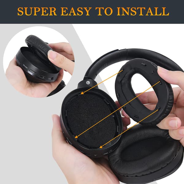 Ørepuder til Sony MDR-1000X WH-1000XM2 1 par sorte