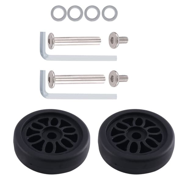 50 mm x 12 mm Slitstarka PU-hjul för Resväskor, Tåliga Hjul för Bagage