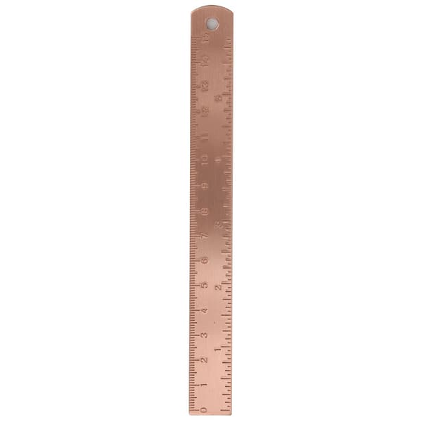 Thickened Straight Copper Ruler 0~150mm Mini Copper Ruler Drawing Accessories Copper 15cm Scale 1.5mm Thick