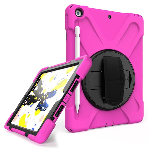 iPad 10.2 Case iPad 9/8/7 Generation Case, Heavy Duty Kids Protective Case with Pencil Holder Hand Strap Shoulder Strap