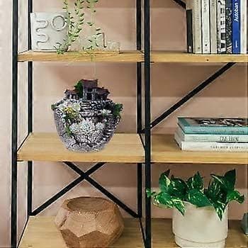 Blomsterpotte, Mini Hagepottebeholder Eventyrhagepotte Med Søtt Hus Borddekor