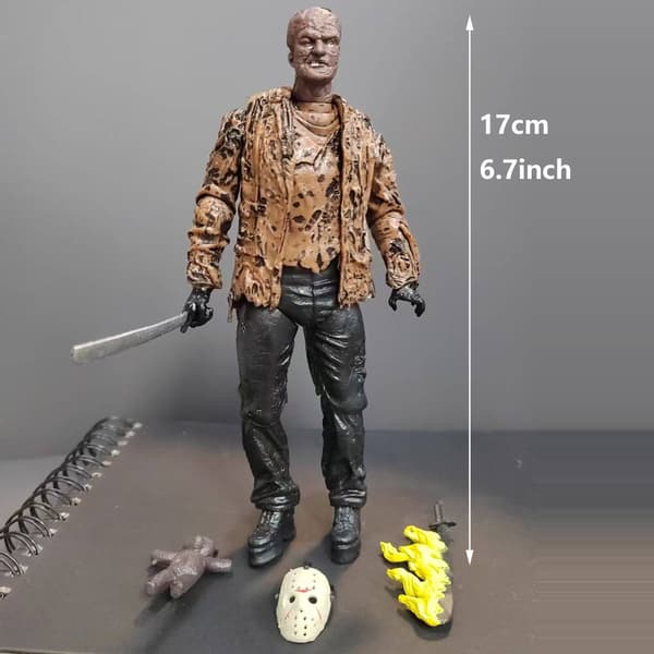Ledbar Rörlig Mask Mördarstaty Läskig Dockmodell Halloween Dekoration Figurin 1st 1pc