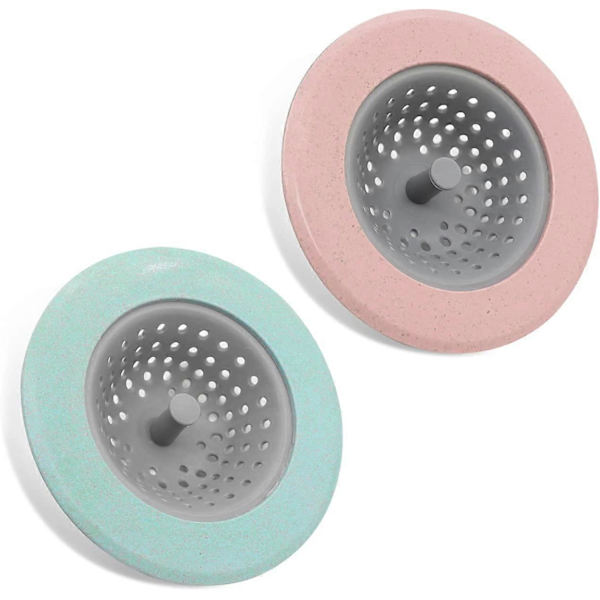 2-pack diskho sil, silikonmatsil för diskho, avloppsskydd diskho korg för diskho (Rosa+Grön) [db]