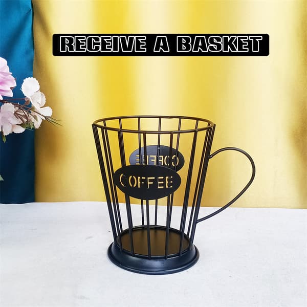 Pod Mugg Form Hollow Metal Wire Espresso Kapsel Organizer