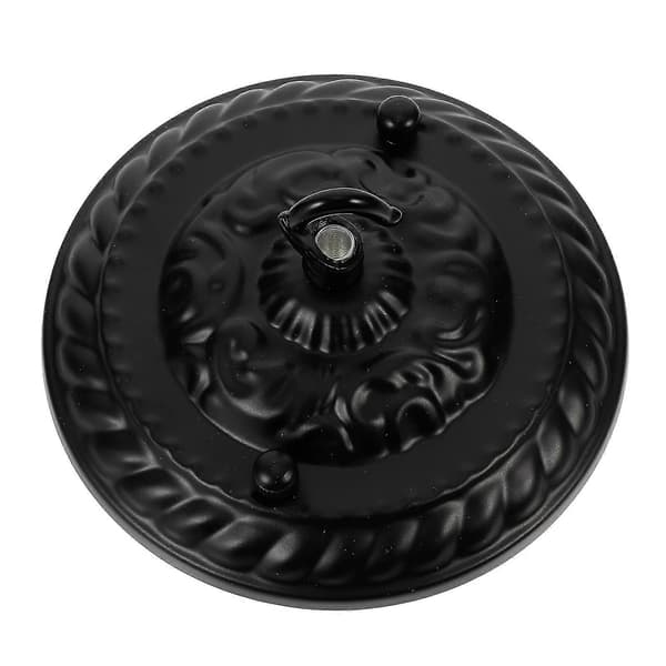 Black Decorative Ceiling Plate Chandelier Plate Hanger Ceiling Lamp Canopy Hanger Embossed Pattern Hanging Lighting Accessories (FMY)