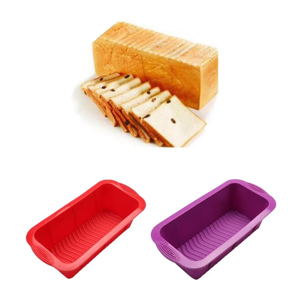 2-pak Silikone Rektangulær Toastform Kageform