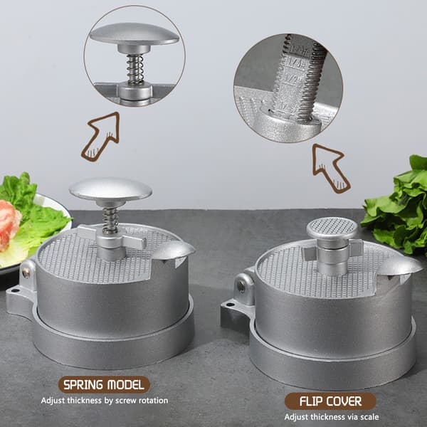 Manual Hamburger Press Patty Maker Adjustable Thickness Patty Maker For Sausage Patty Spring Spring
